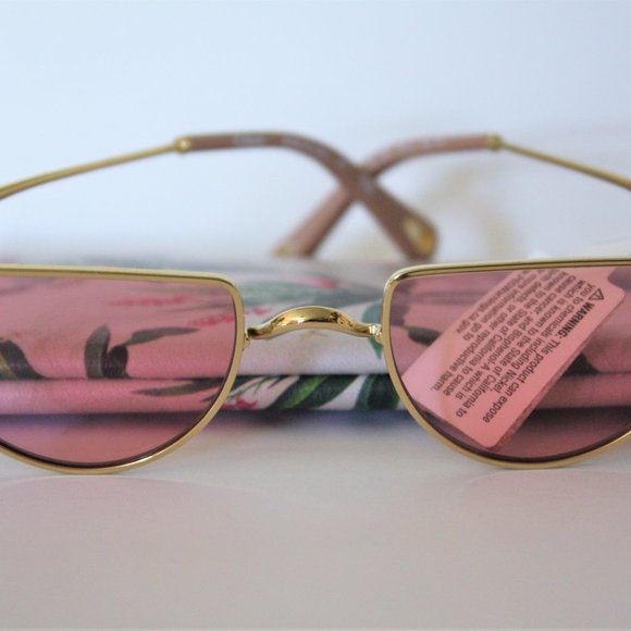 Chloe Gold Metal Frame pink Lens Sunglasses CE158S NEW main image 8